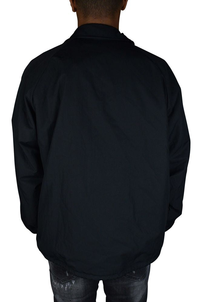 Casual Black Jacket With Integrated Hood