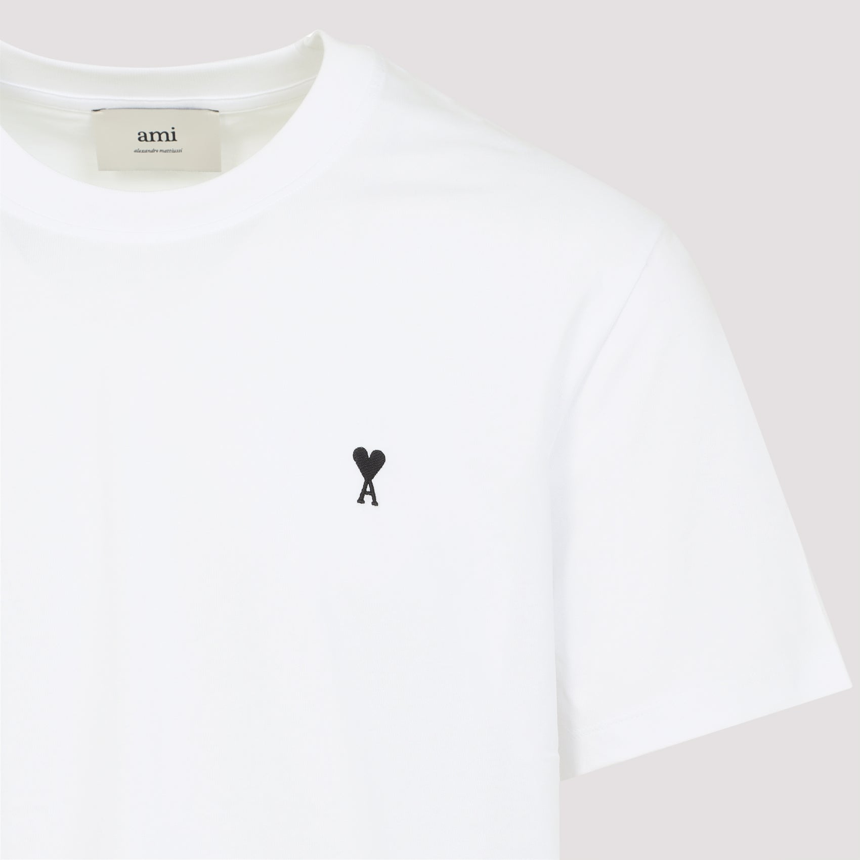 Classic Fit White Cotton T-Shirt with Subdued Logo