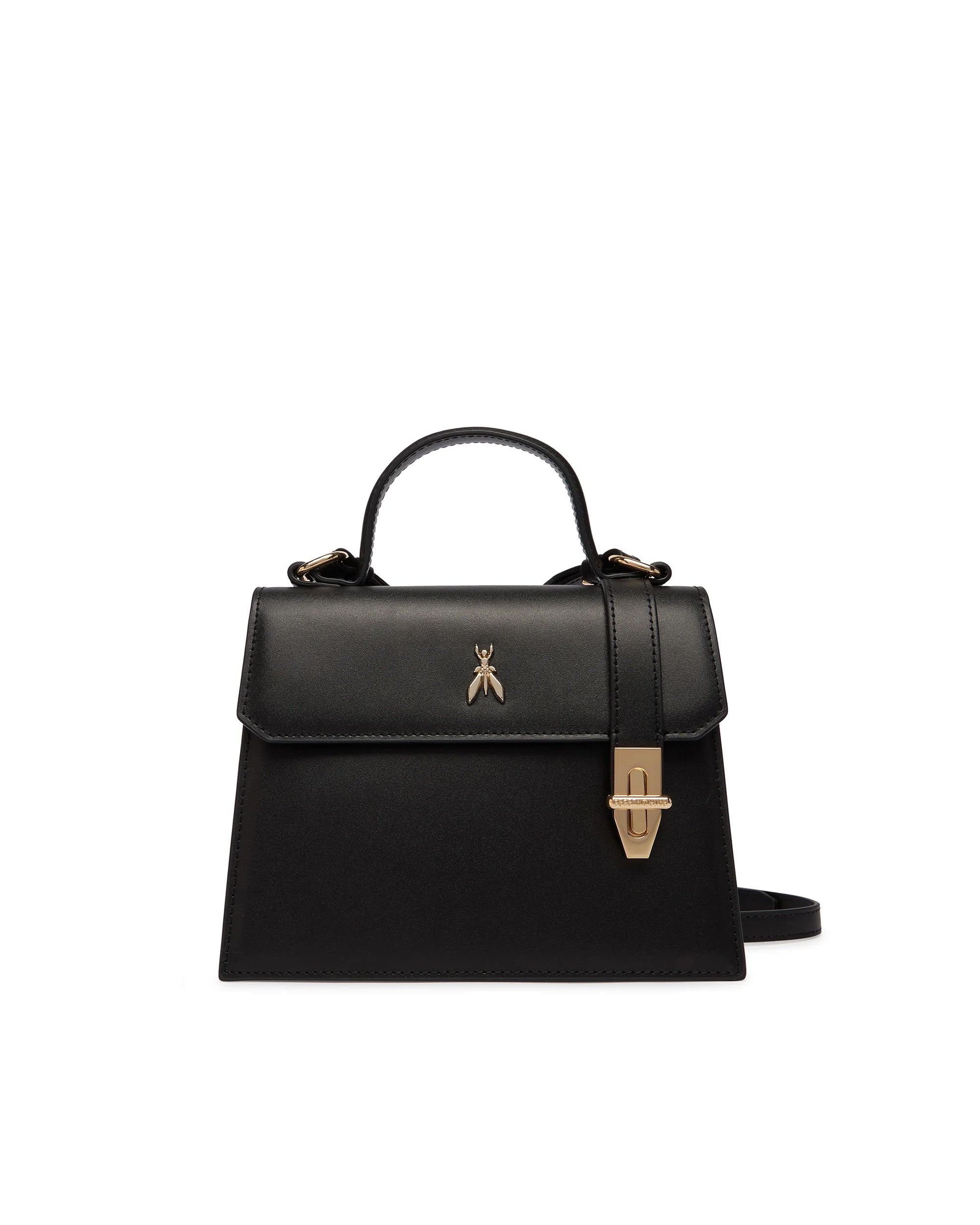 Black Top Handle Bag