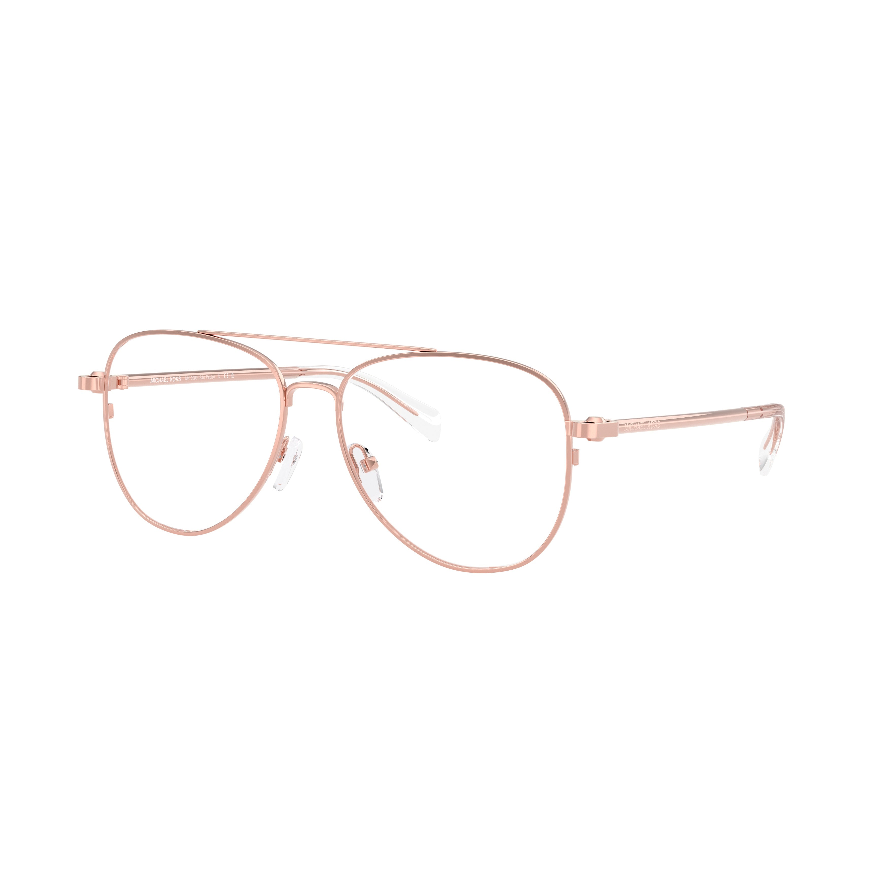 0mk3089 Aviator Metal Frame Sunglasses with Rose Gold Finish