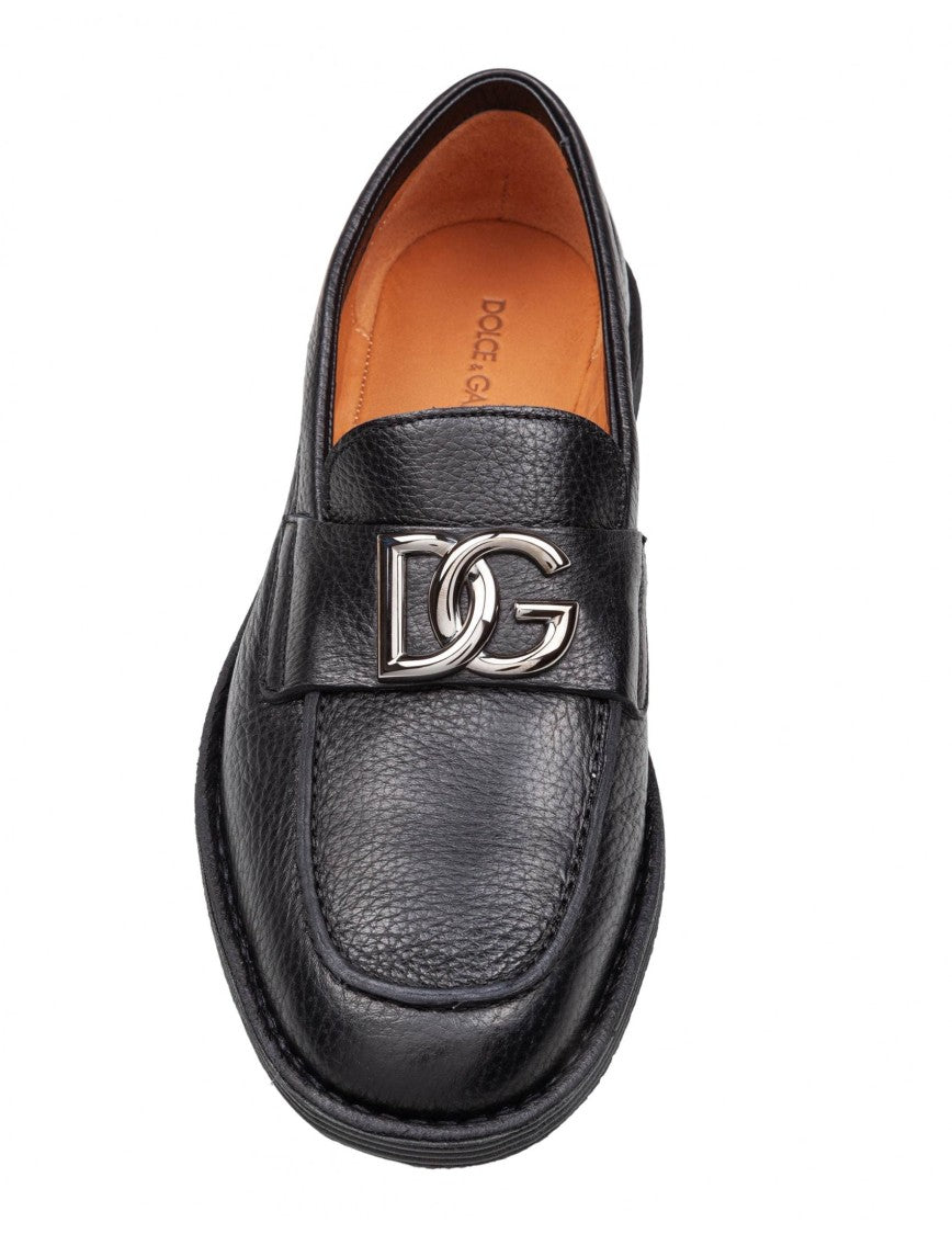 Black Soft Leather Loafers