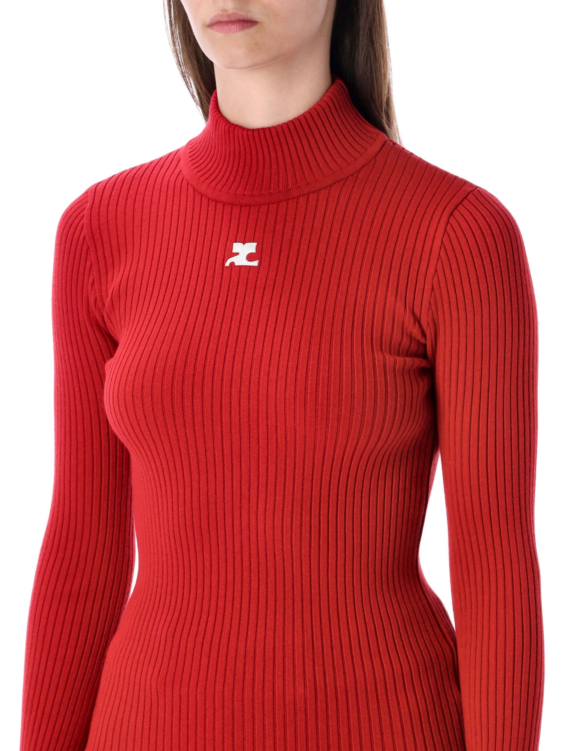 Rib Knit Mock Neck Sweater