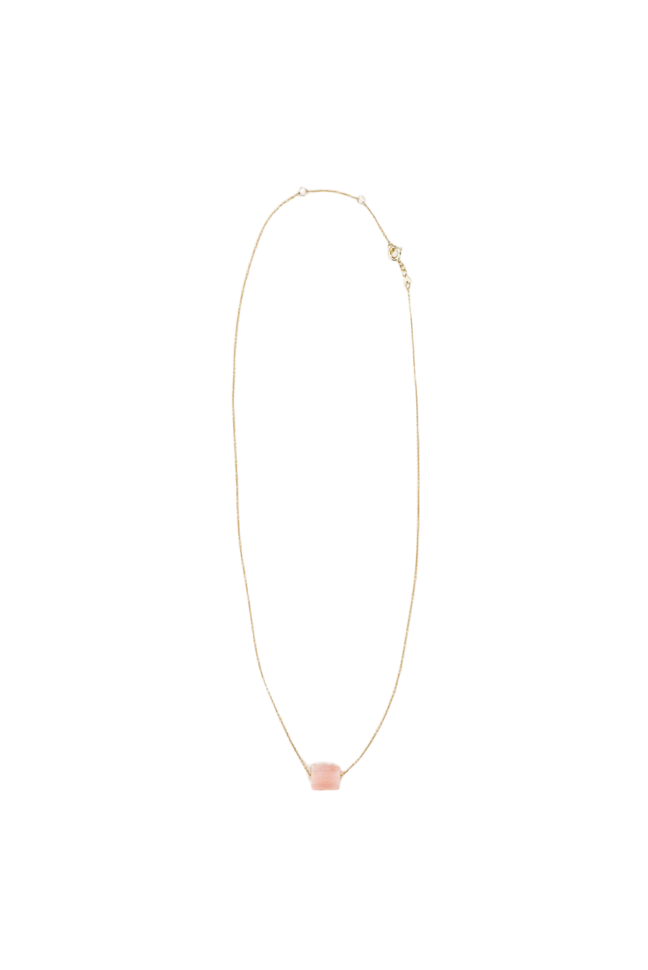 Yellow Gold Deco Cilindro Necklace