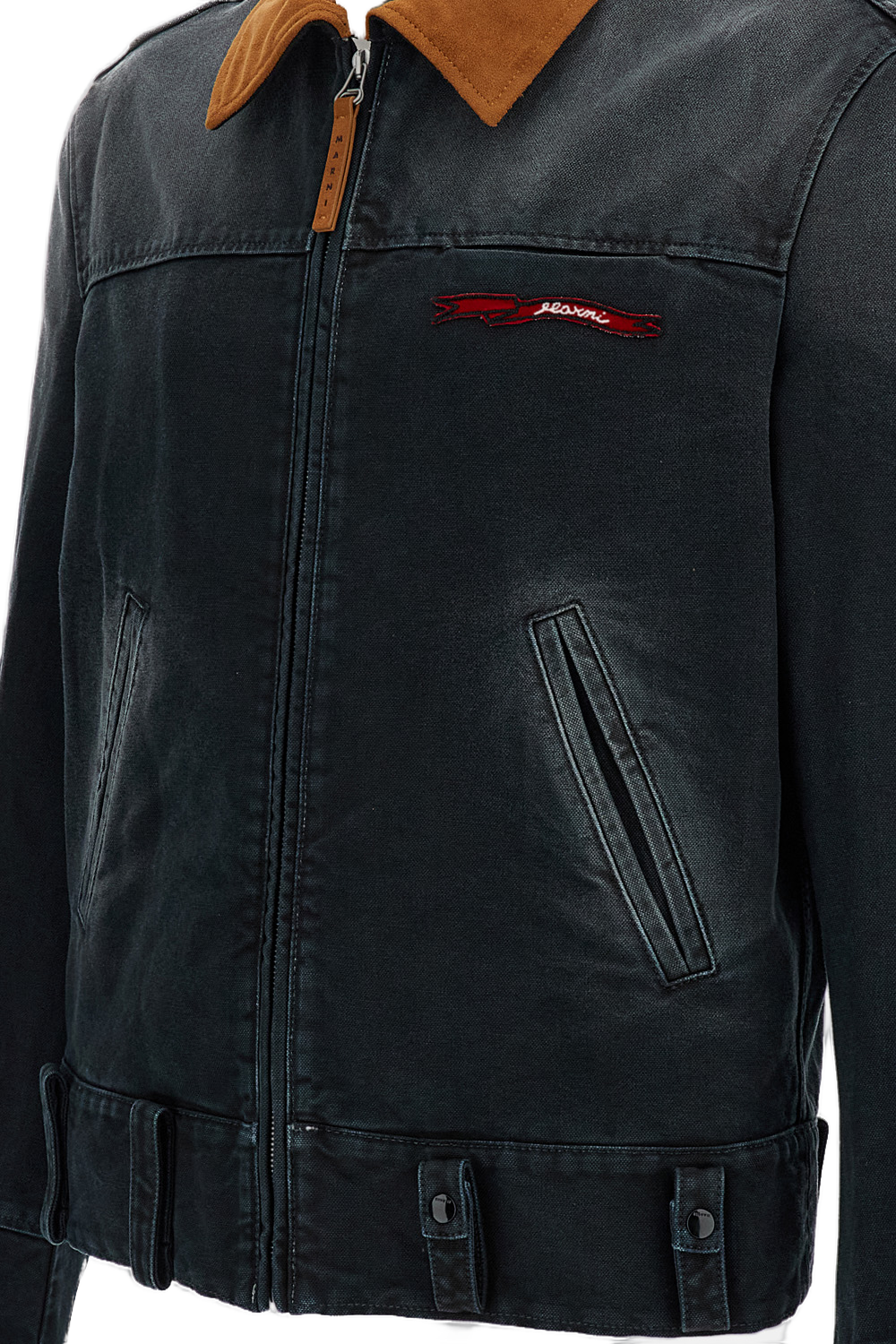 Black Cotton Canvas Work Jacket