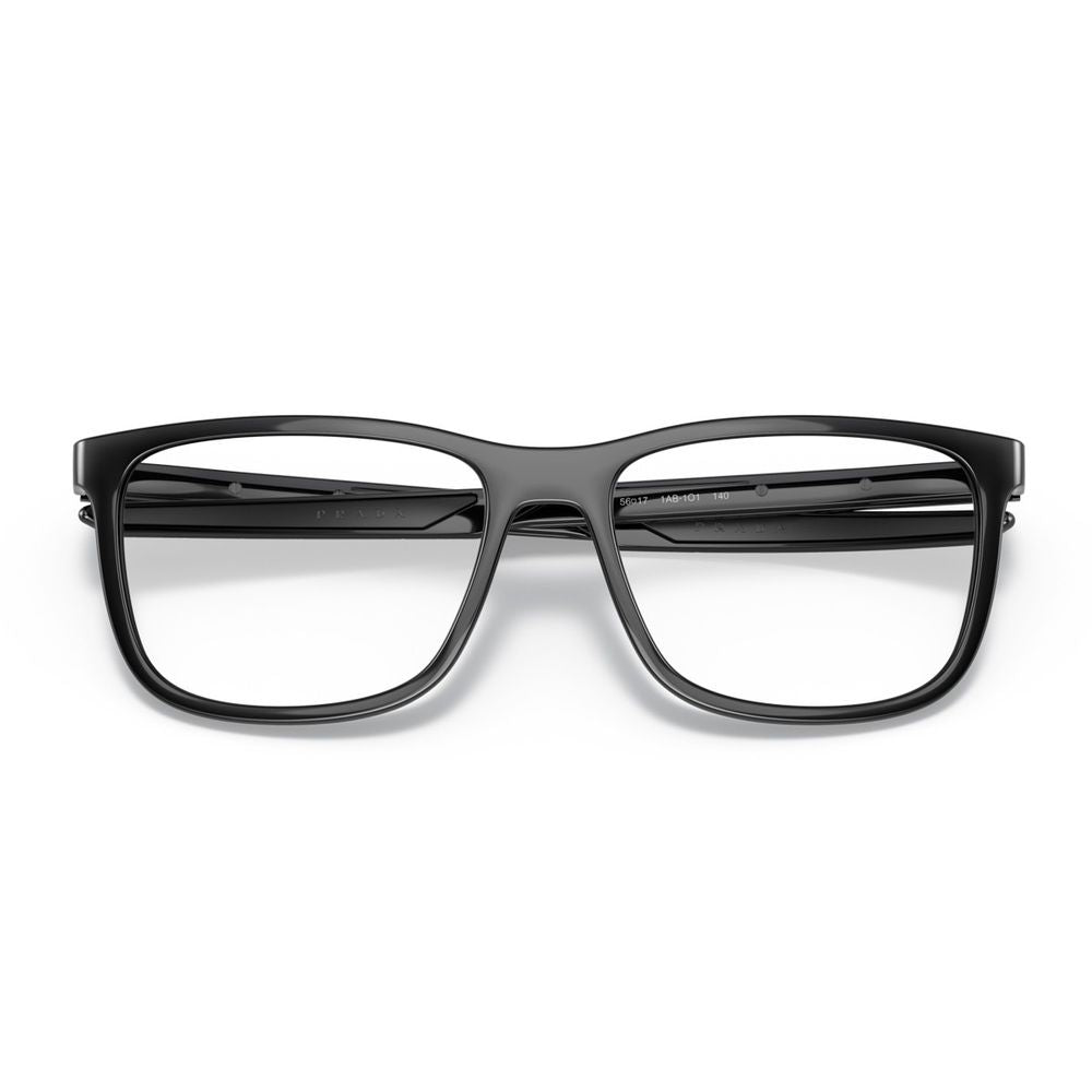 Ps 07Ov Miękkie Prostokątne Okulary z Czarnych Włókien Nylonowych