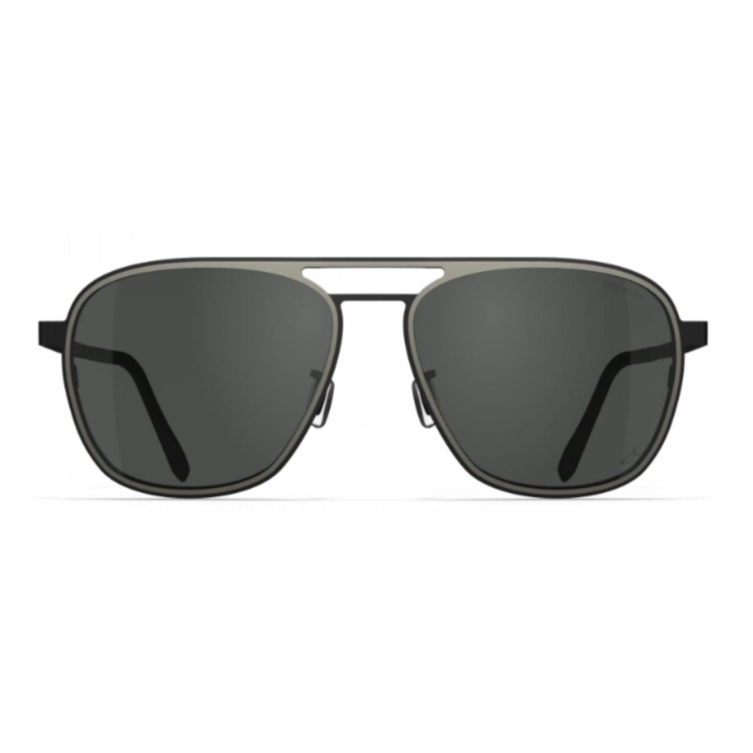 Bf1094 Ocean Port Rectangular Aviator-Style Sunglasses with Double Bridge in Beta-Titanium