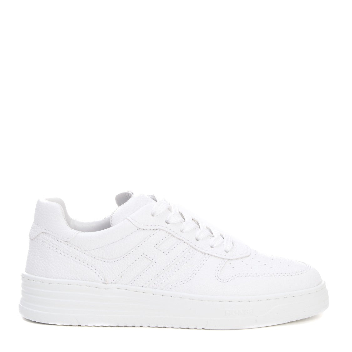 Basket Hammered Leather White Sneakers