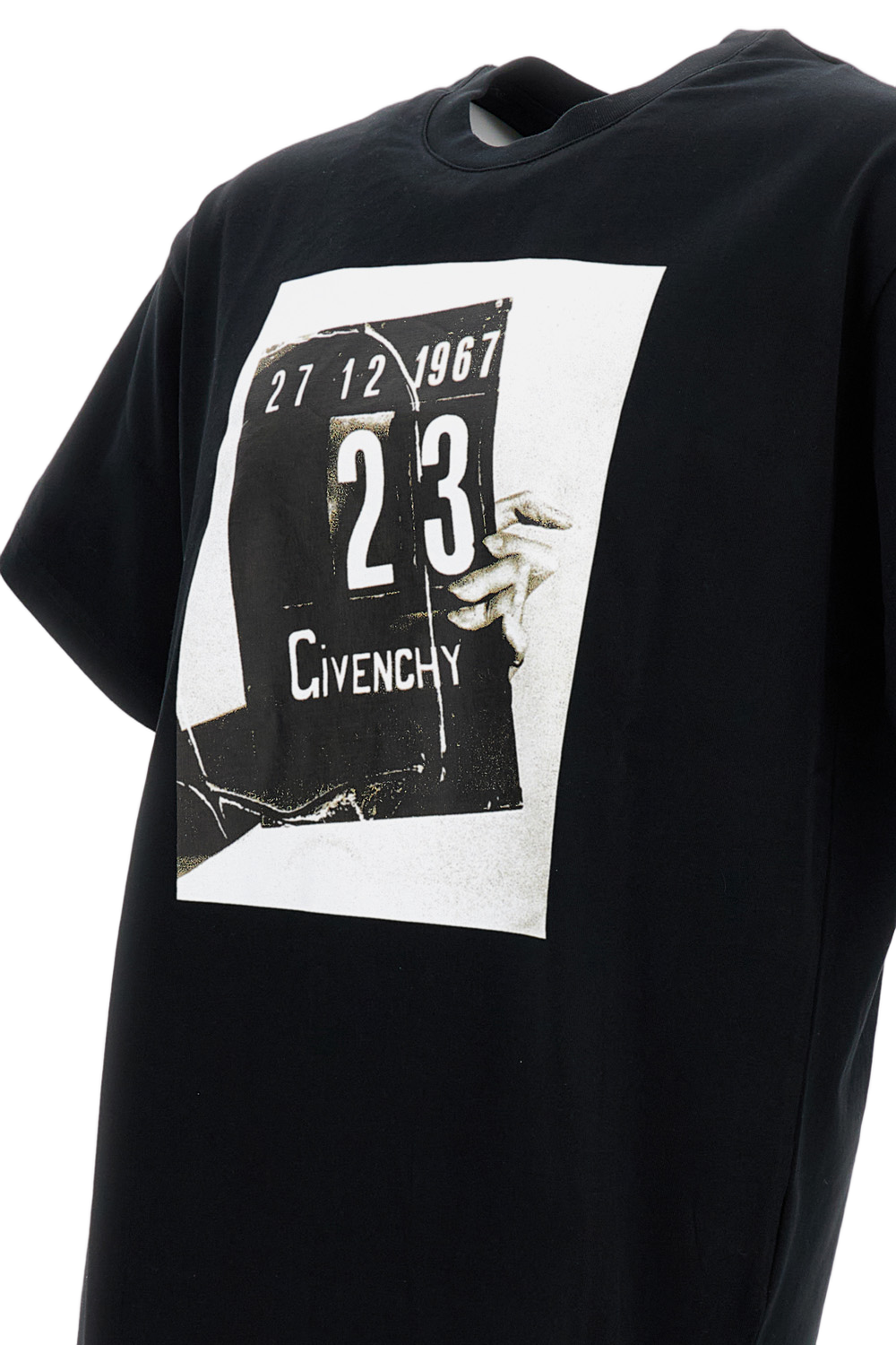 Straight Fit Black Cotton T-Shirt