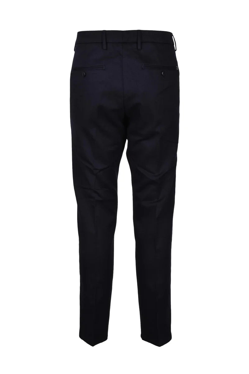 Wool Cotton Stretch Pants Ral - Night Blue