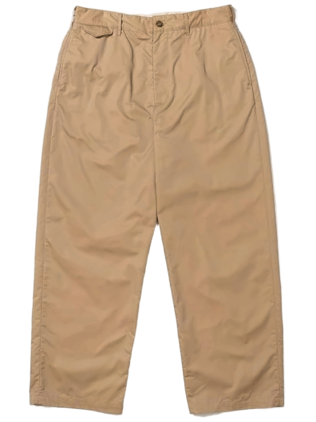 Straight Fit Brown Pants With Flap Pocket And Smooth Texture