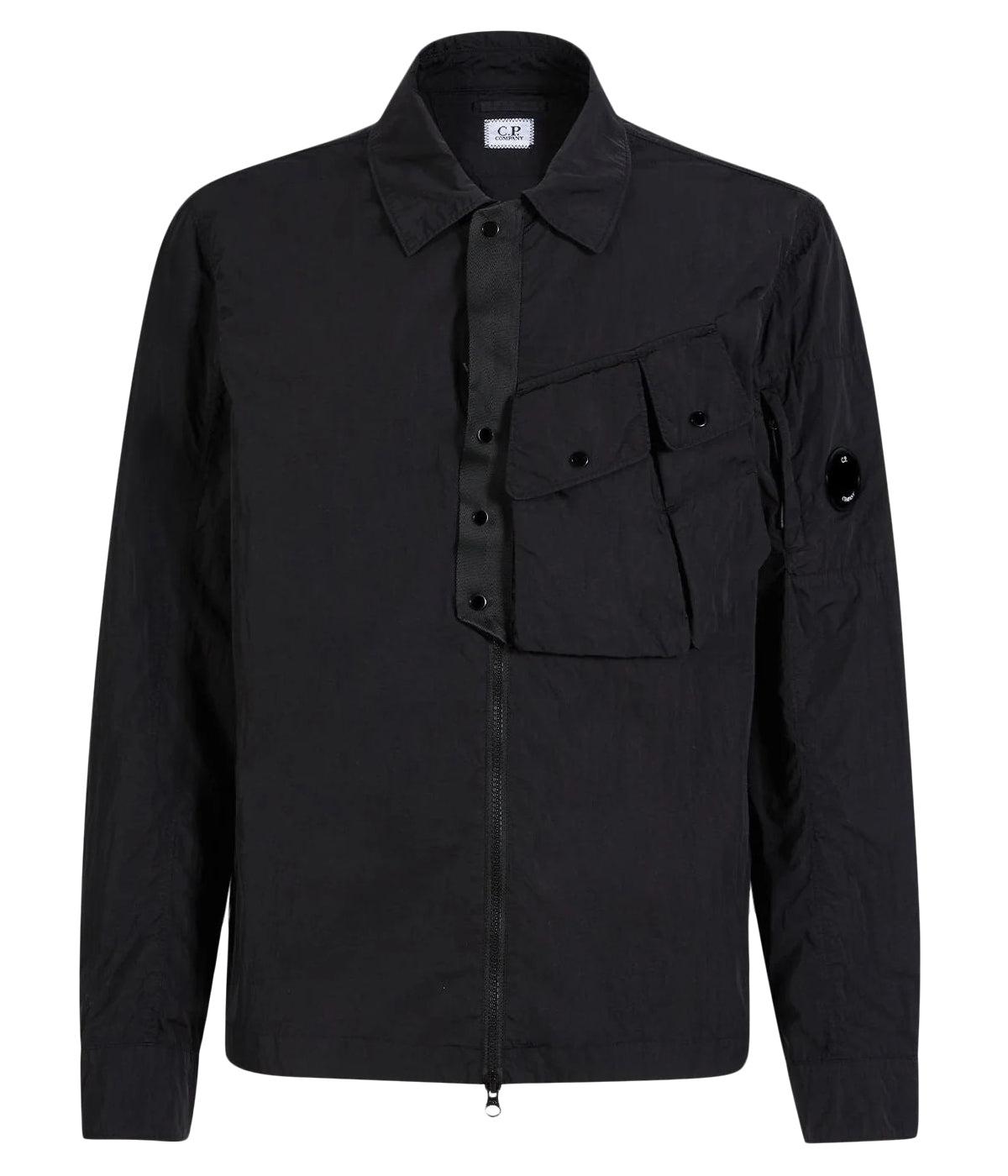 Relaxed-Fit Black Long-Sleeve Shirt With Button-Up Design