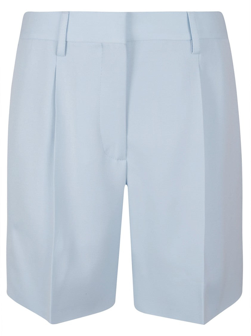 High-Waisted Tailored Shorts With Pleated Front