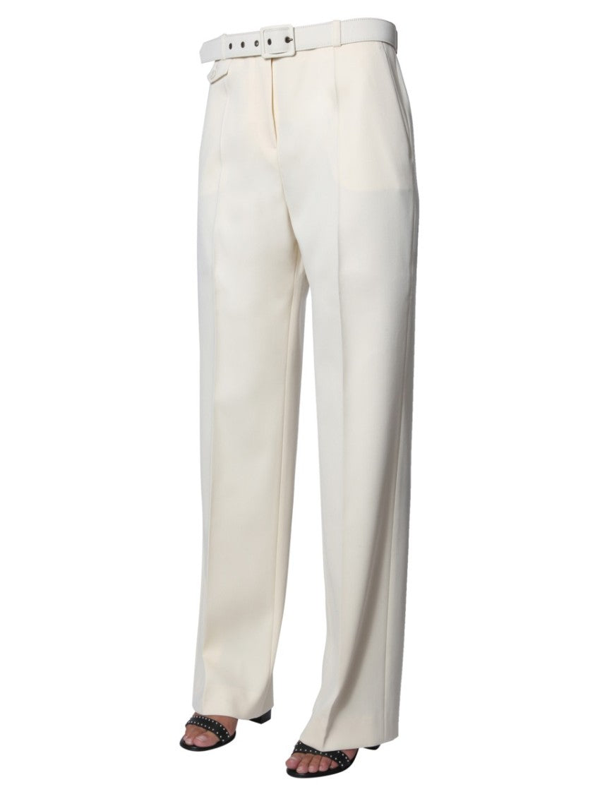 High-Waisted Tailored Pants With Matching Belt
