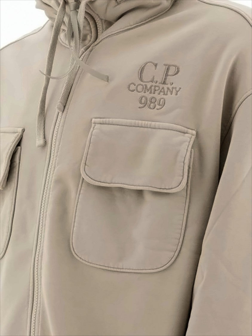 Casual Zip-Up Jacket With Adjustable Hood And Flap Pockets