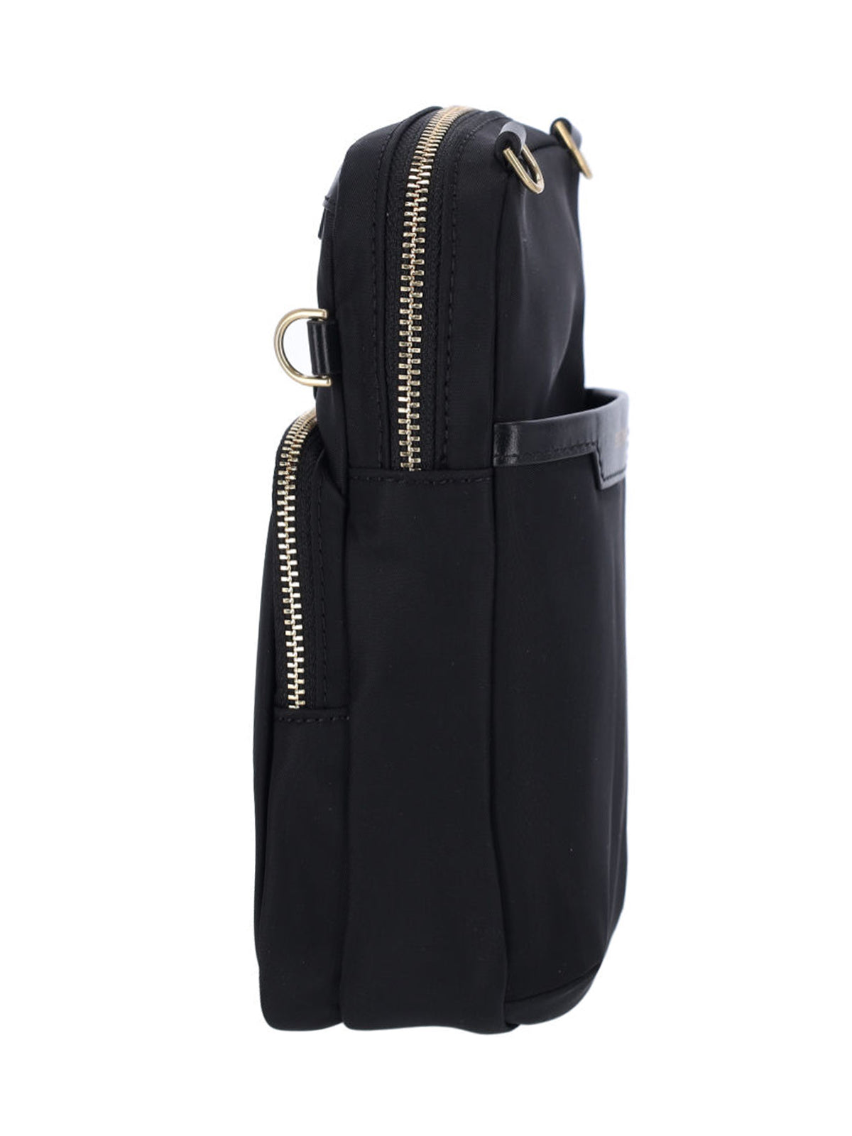 Compact Black Nylon Shoulder Bag