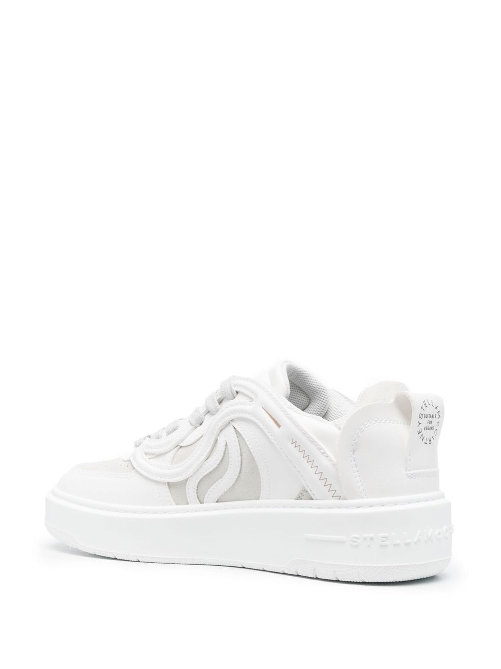 White S-Wave 1 Vegan Leather Sneakers