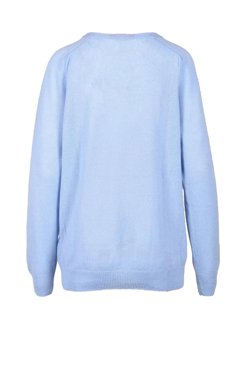 100% Cashmere Sweater - Light Blue