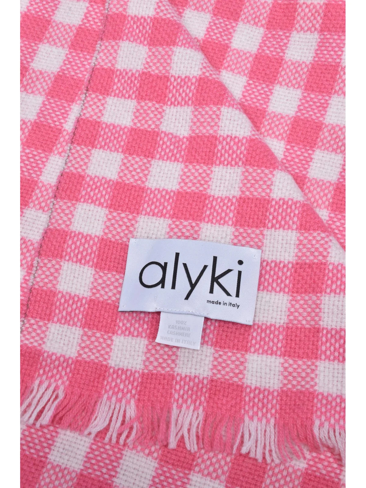That's Alyki Cashmere Scarf - White/Pink