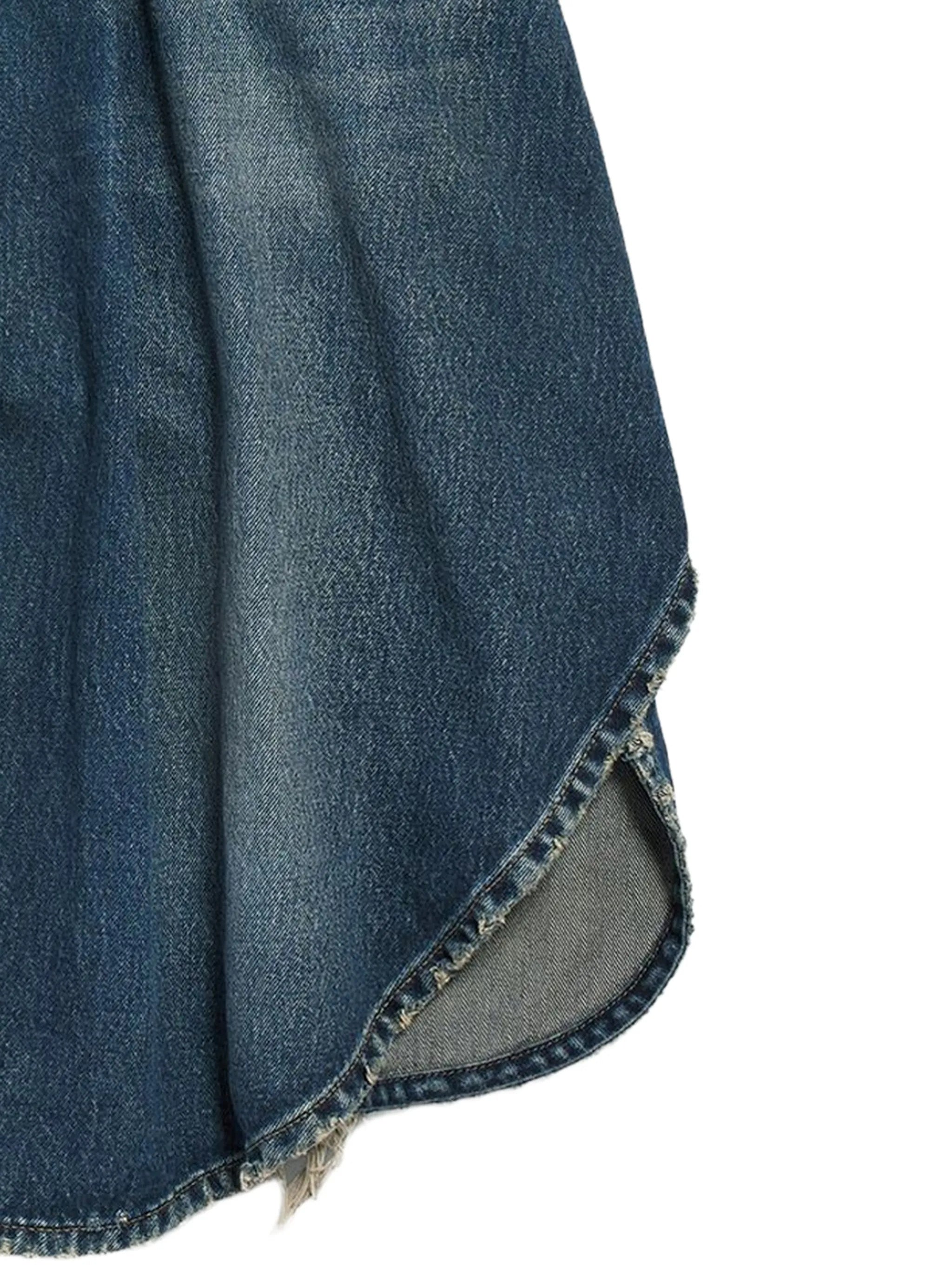 Blue Tulipe Denim Bermuda Shorts