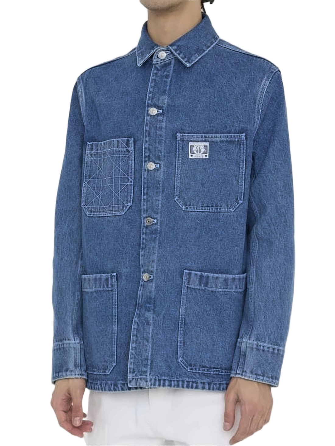 Denim Jacket with Button-Up Front