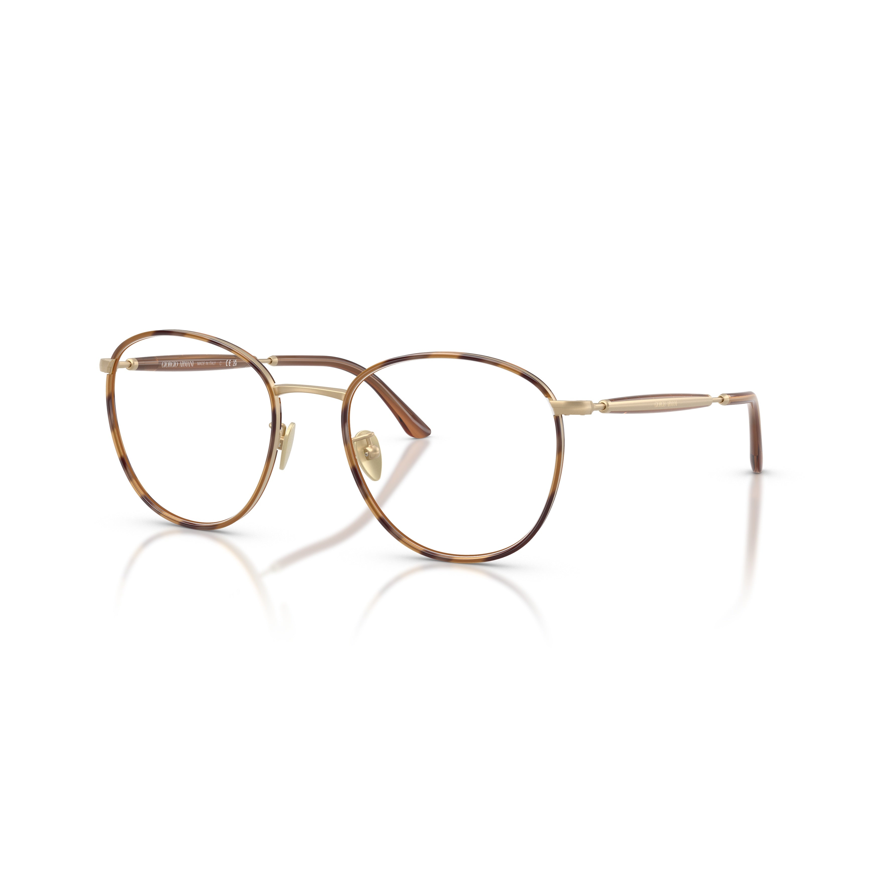 0ar5161j Round Frame Eyeglasses with Tortoiseshell Accents