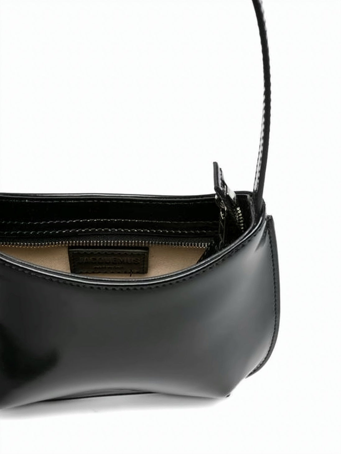 Shoulder Bag with Curved Silhouette