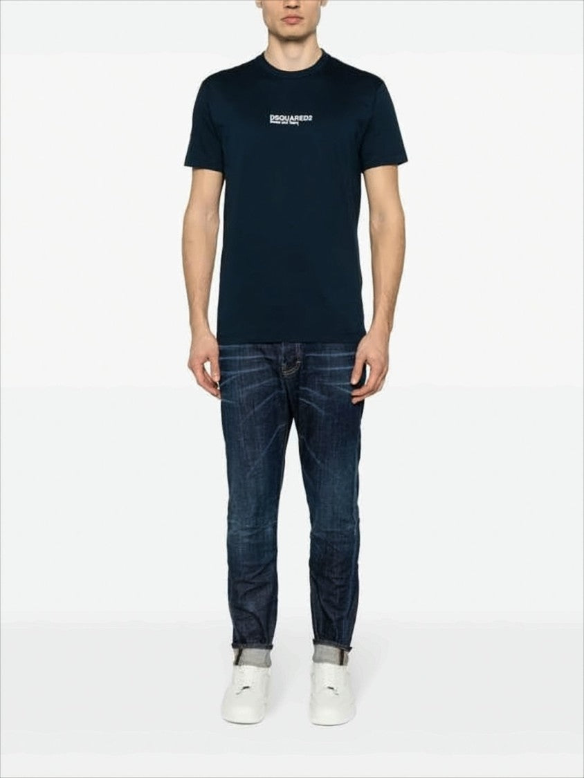 Crew Neck T-shirt with Logo Detail