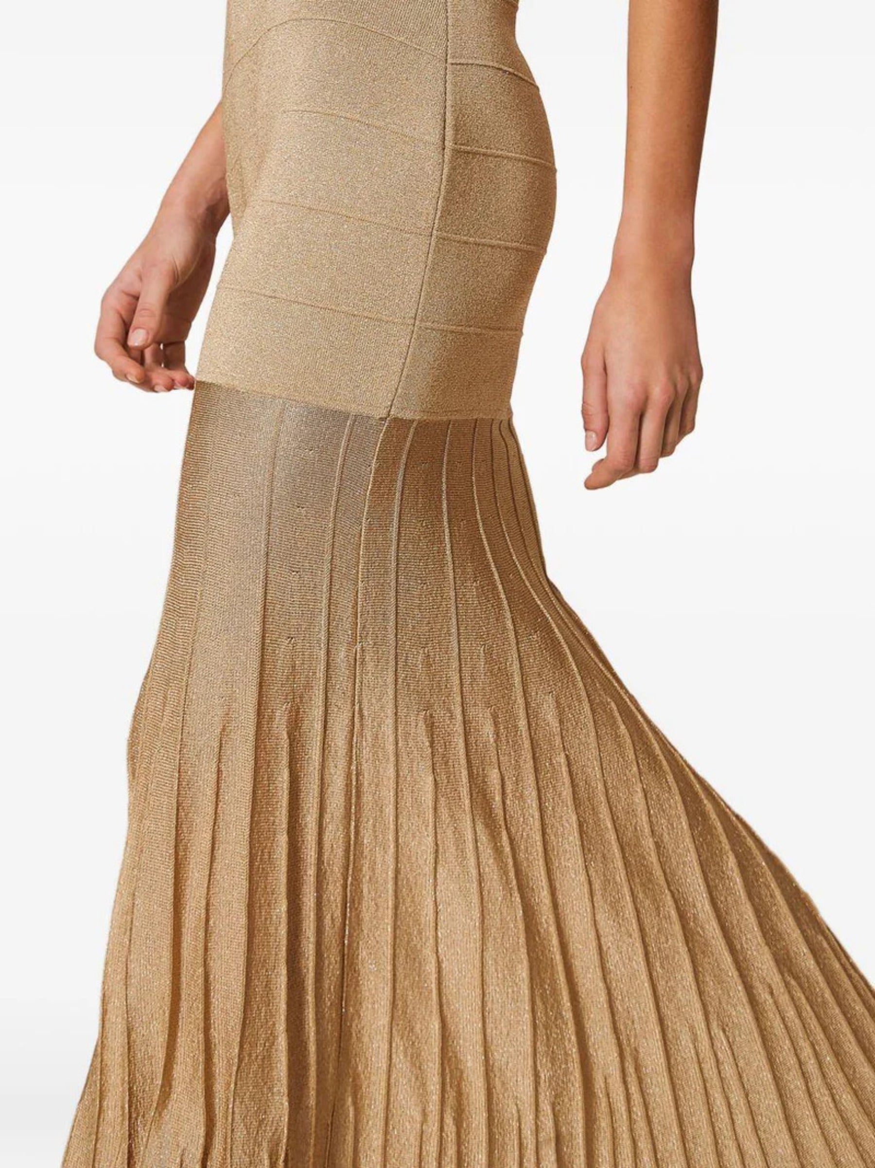 Flared Maxi Dress with Fitted Bodice