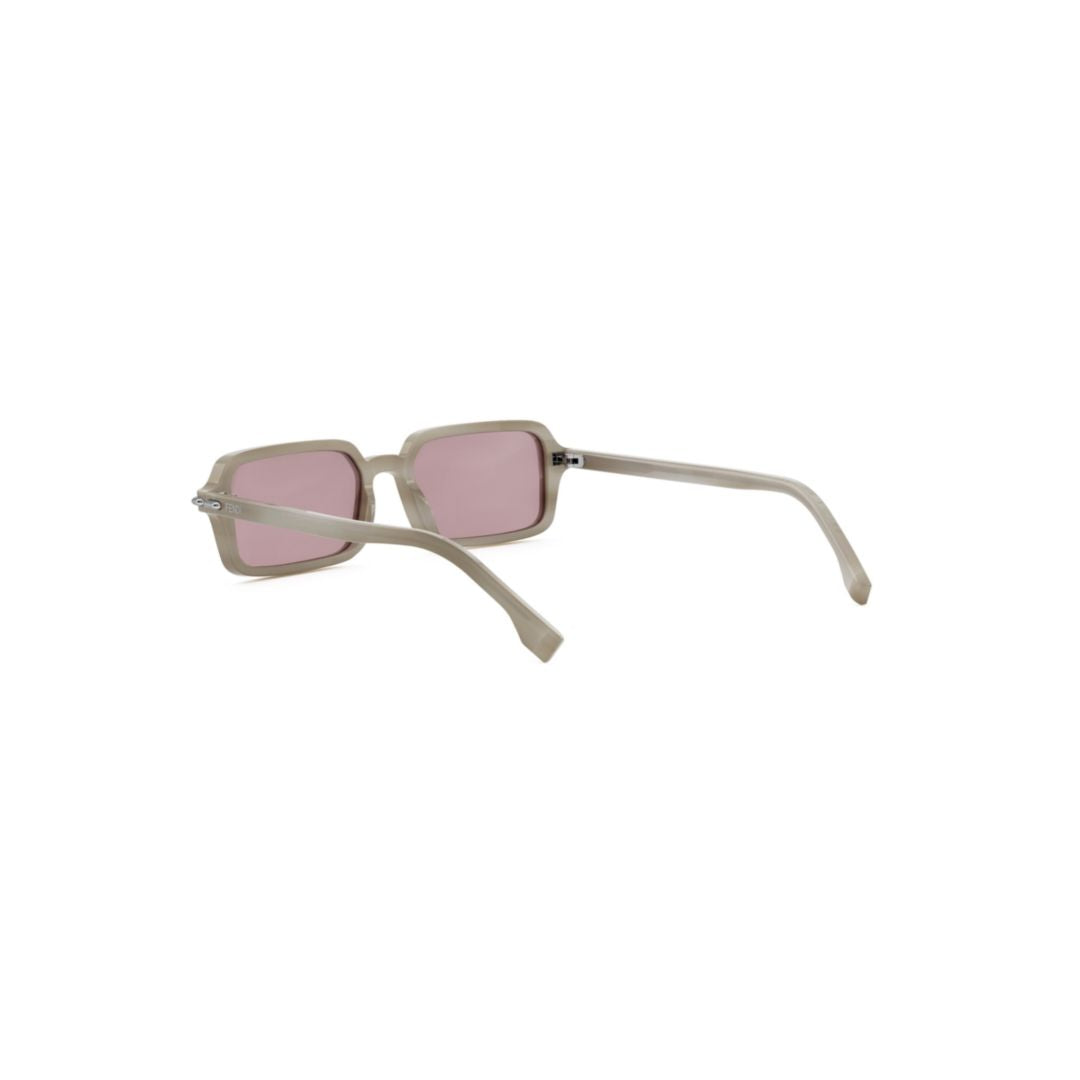 Fe40174i Translucent Acetate Rectangular Sunglasses