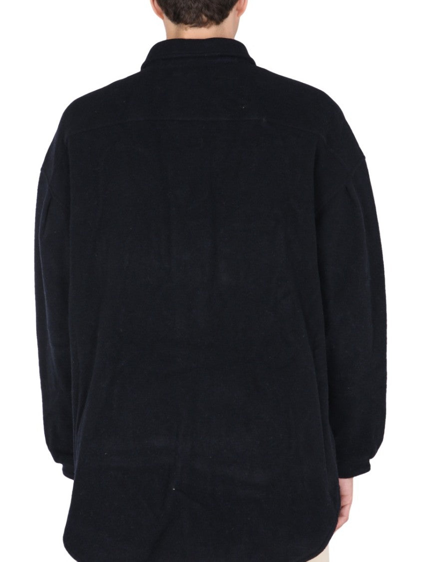 Padded Oversized Jacket With Classic Collar