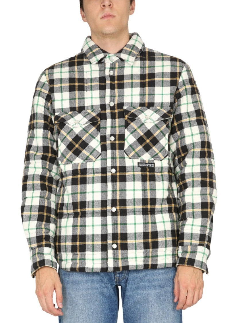 Plaid Shirt Jacket With Classic Collar