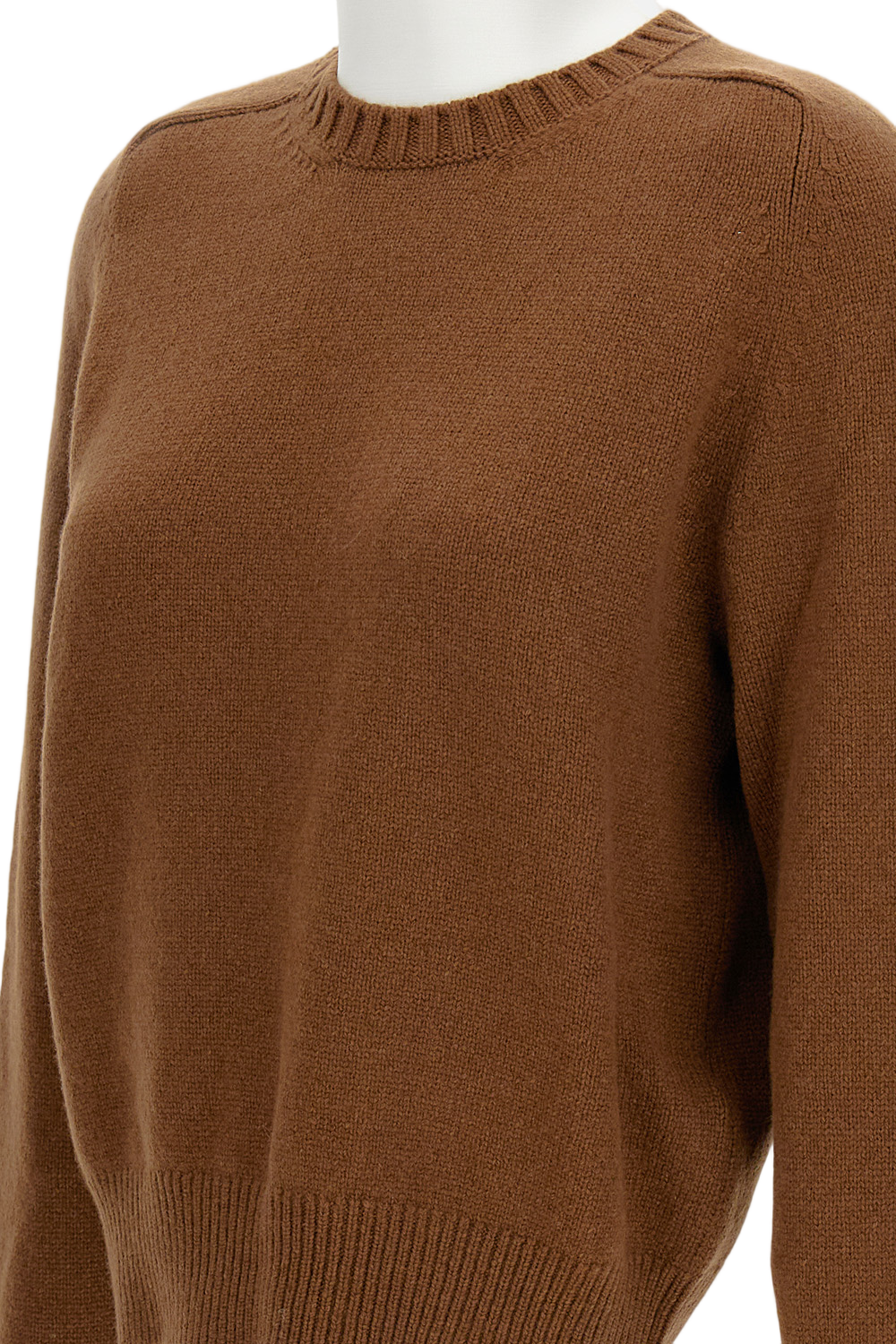 Crewneck Sweater With Ribbed Hem