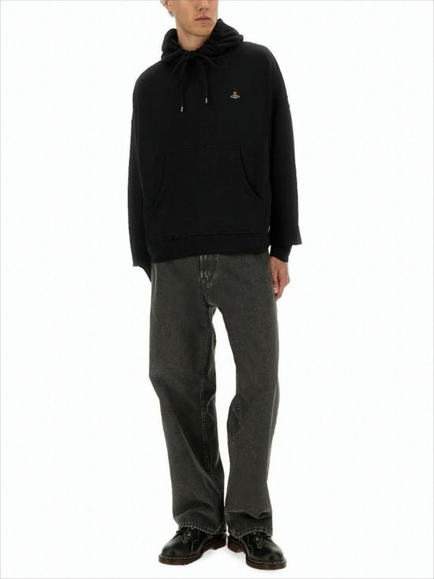 Black Cotton Hoodie