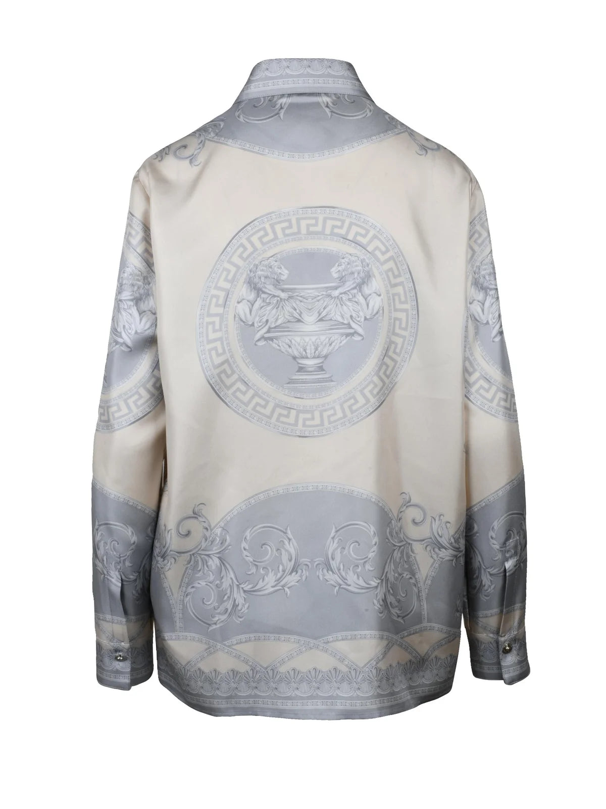Silk Shirt - Grey/Beige