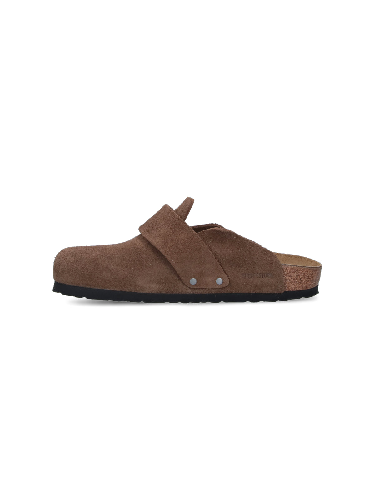 Brown Loma Suede Rounded Toe Mules