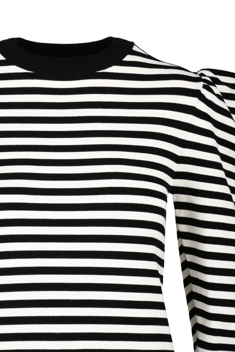 Knit Dress Viscose/Polyester - White/Black
