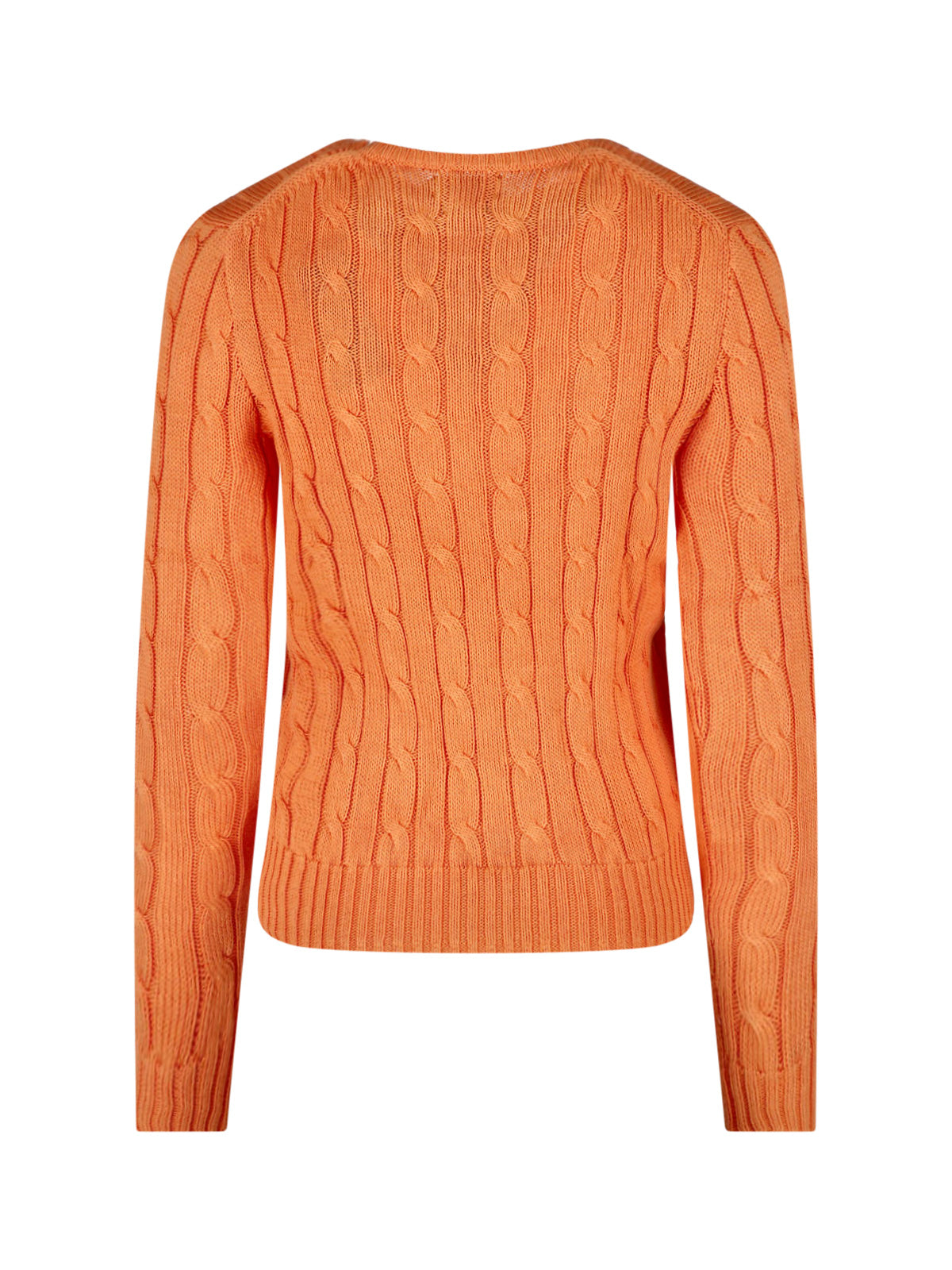 Cable-Knit Sweater with Classic Crew Neckline