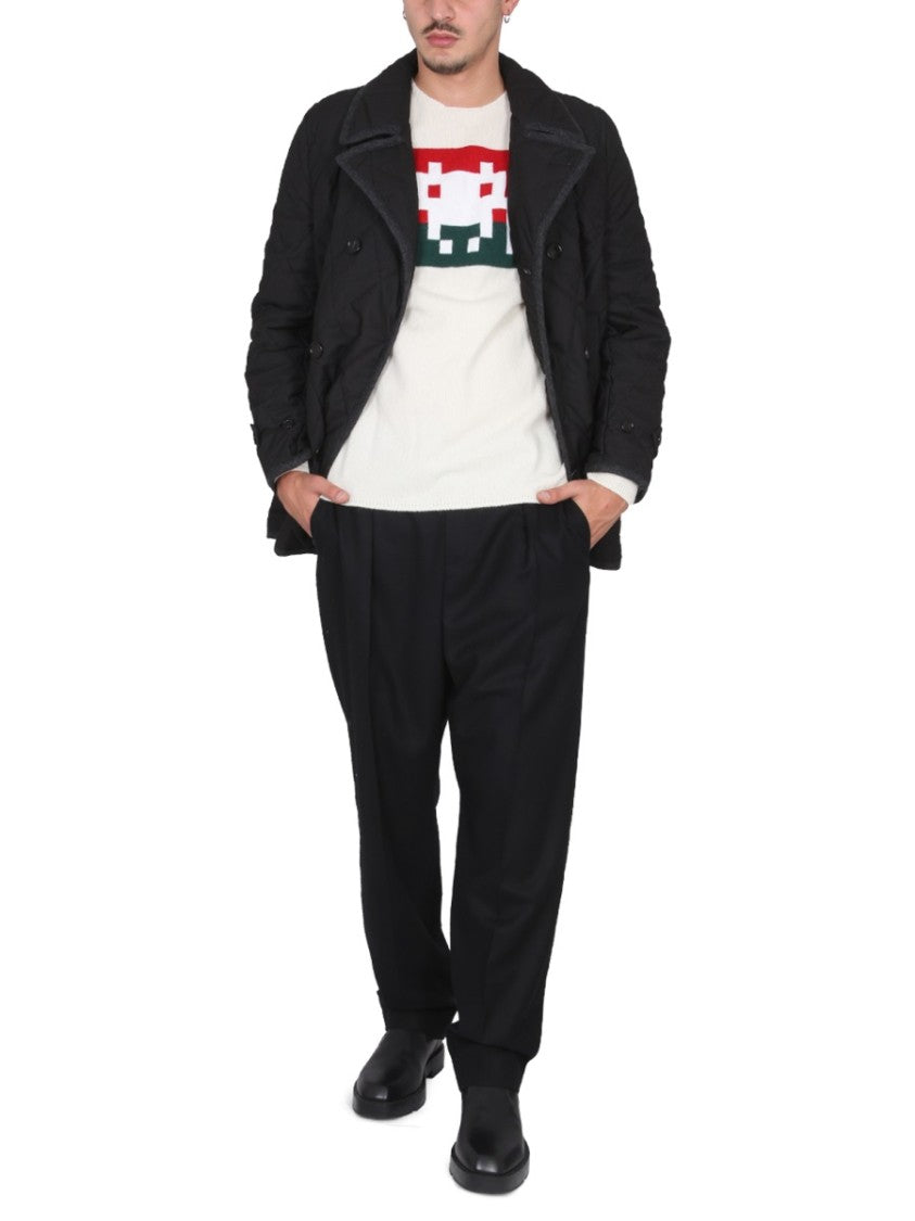 Pixelated Graphic Wool Jersey
