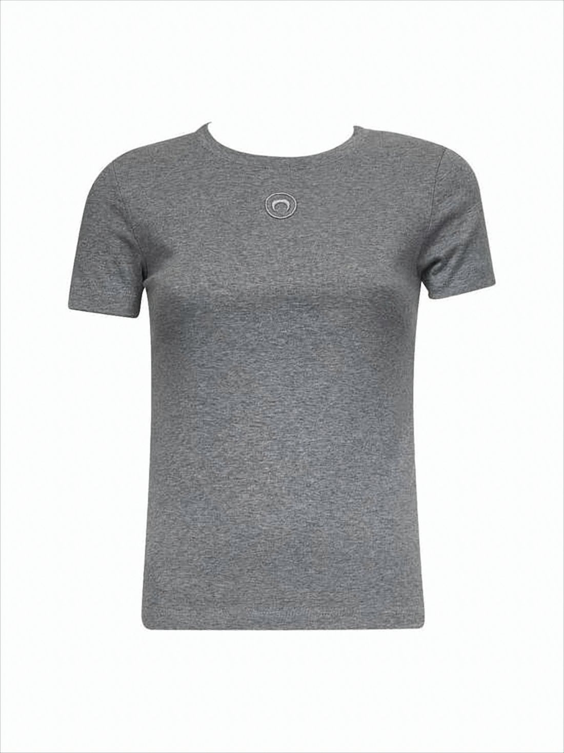 Fitted Short-Sleeve T-Shirt in Heathered Organic Cotton