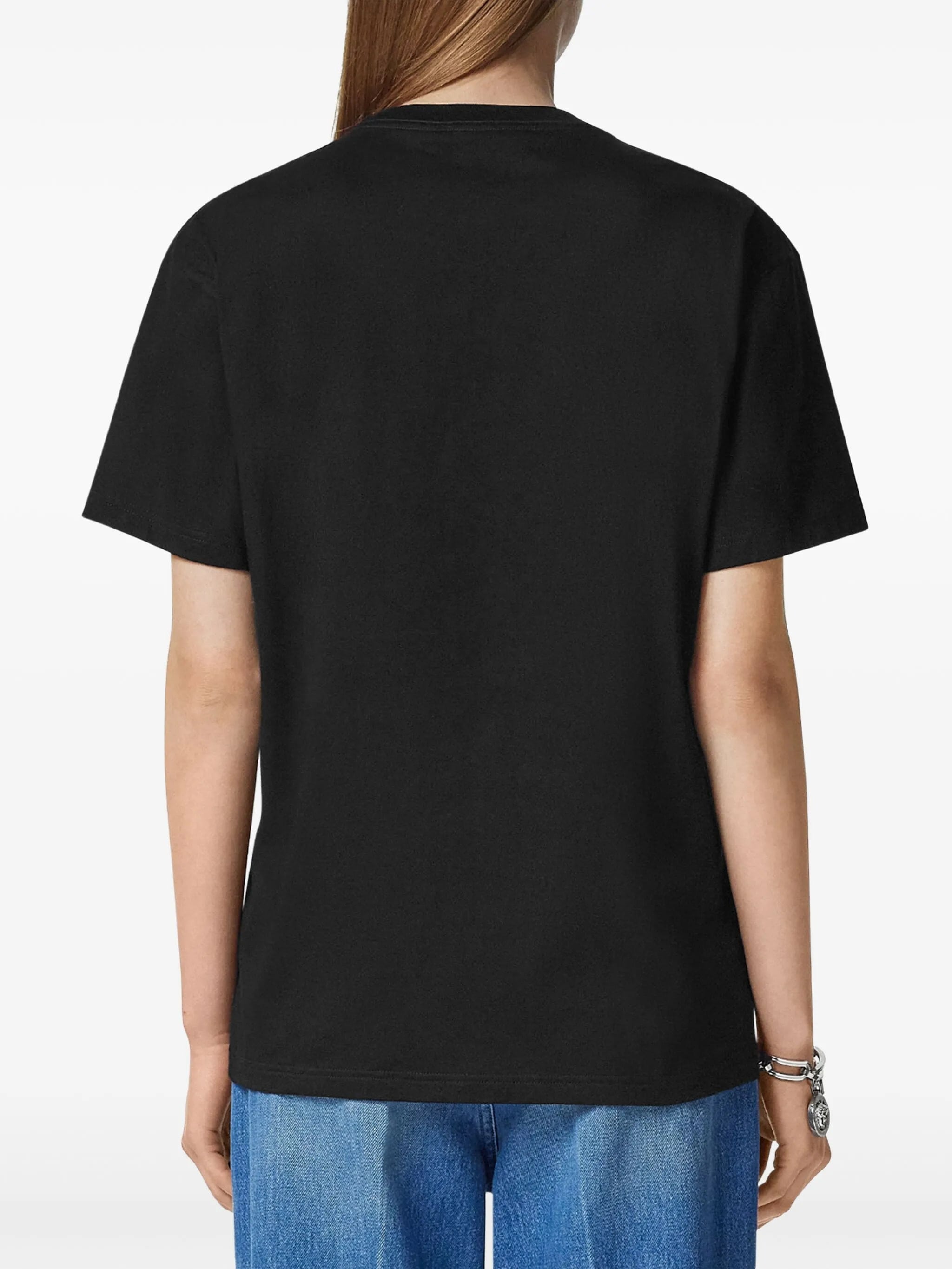 Medusa Embroidery Microcrystal Cotton T-shirt