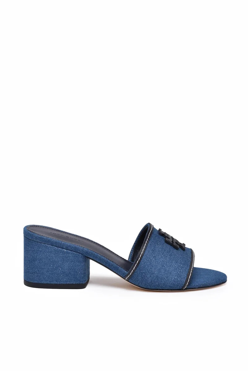 Denim Mules Sandals - Denim