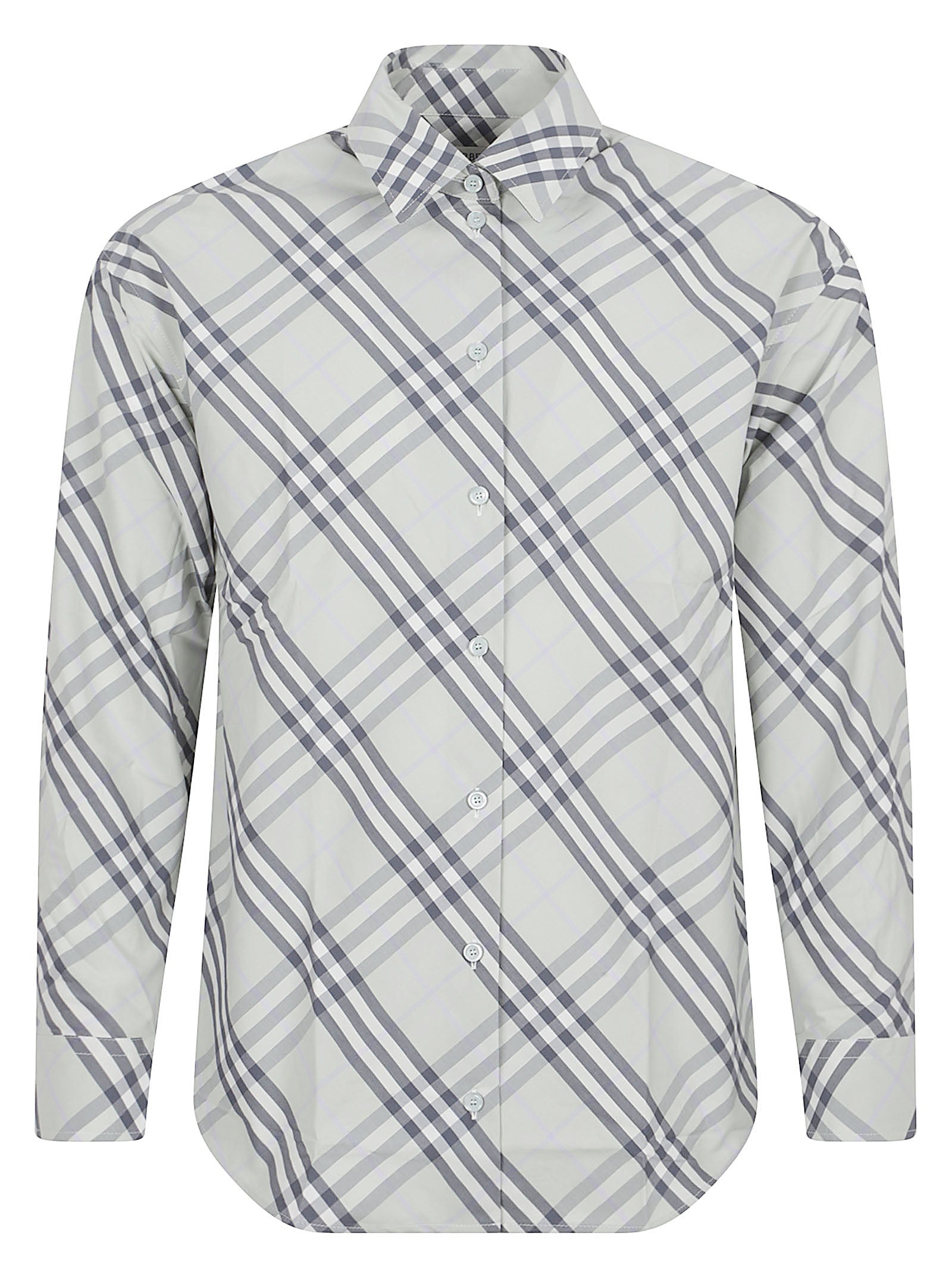 Diagonal Plaid Button-Up Shirt