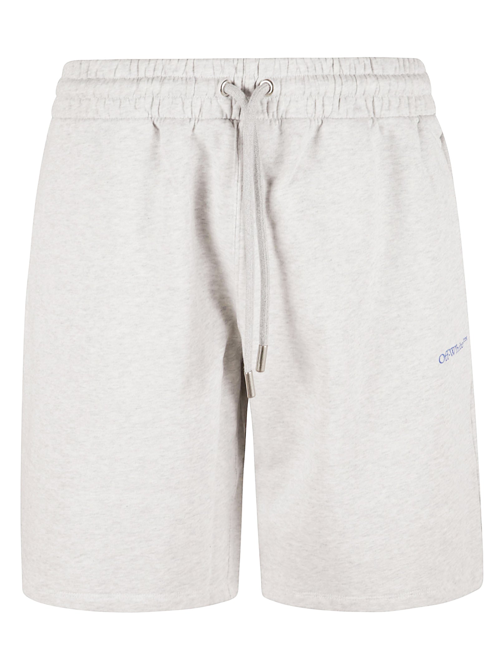 Light Heather Grey Cotton Shorts with Drawstring Waistband