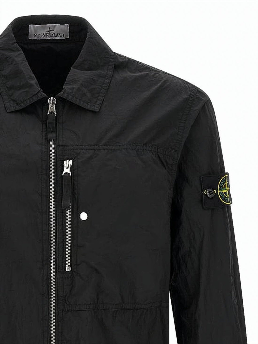 Black Lightweight Matte Finish Zip Shirt