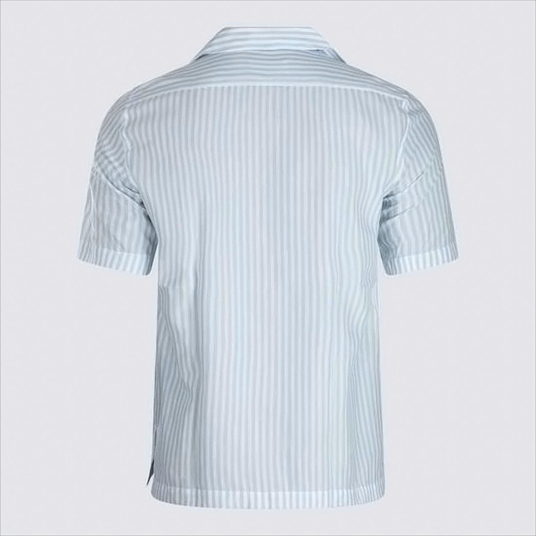 Vertical Striped Short-Sleeved Shirt