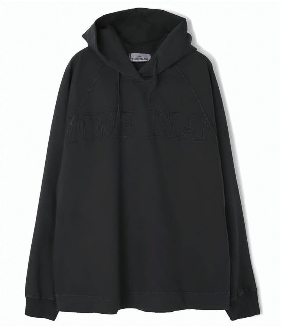 Black Hoodie with Embossed Logo