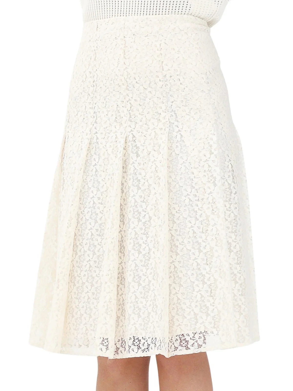 White Cotton Polyamide Beta Skirt