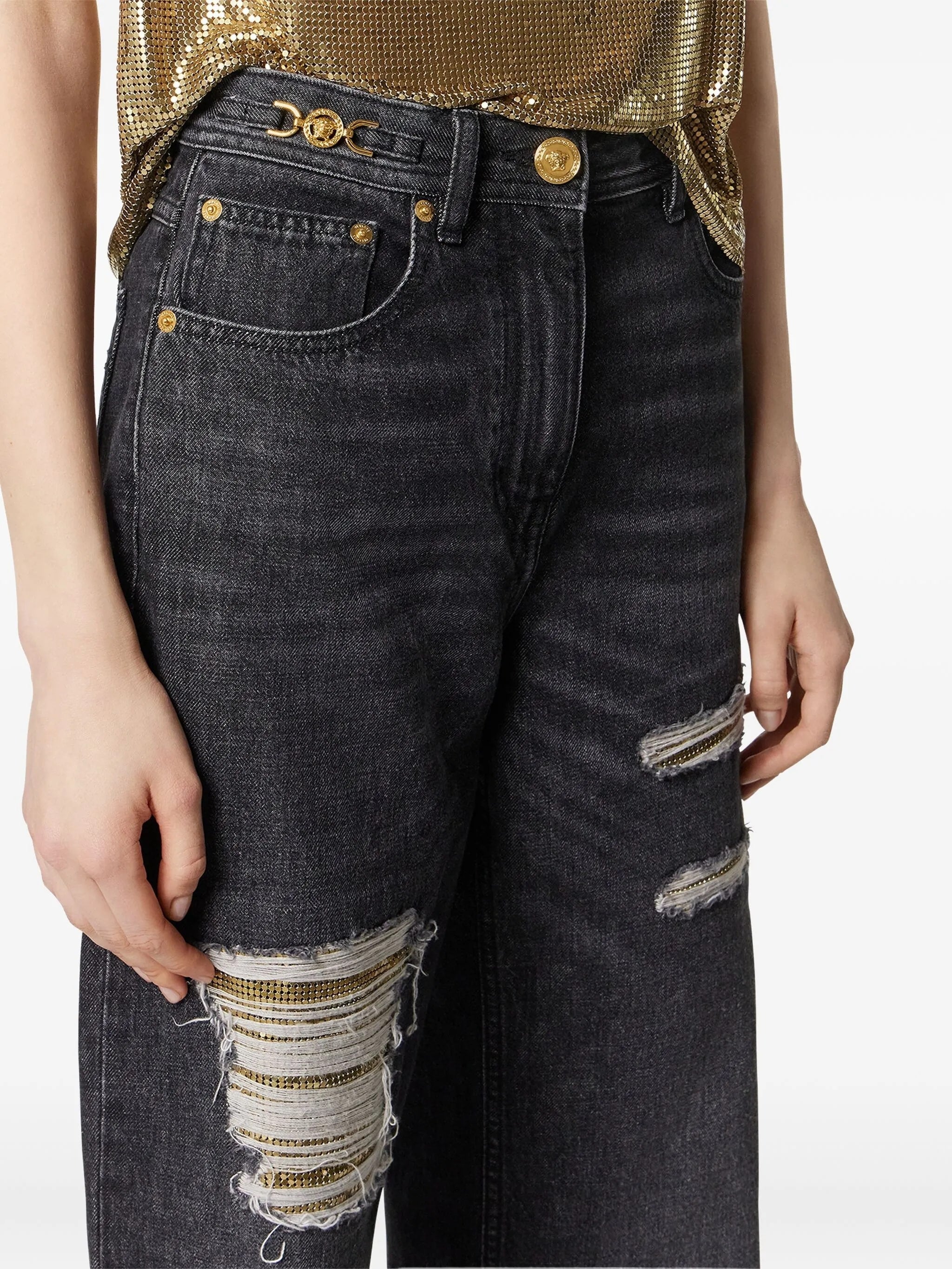 Black Medusa 95 High-Waisted Denim Jeans