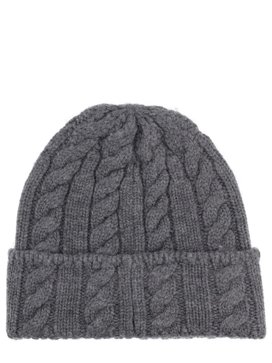 Cable Knit Beanie with Textured Design