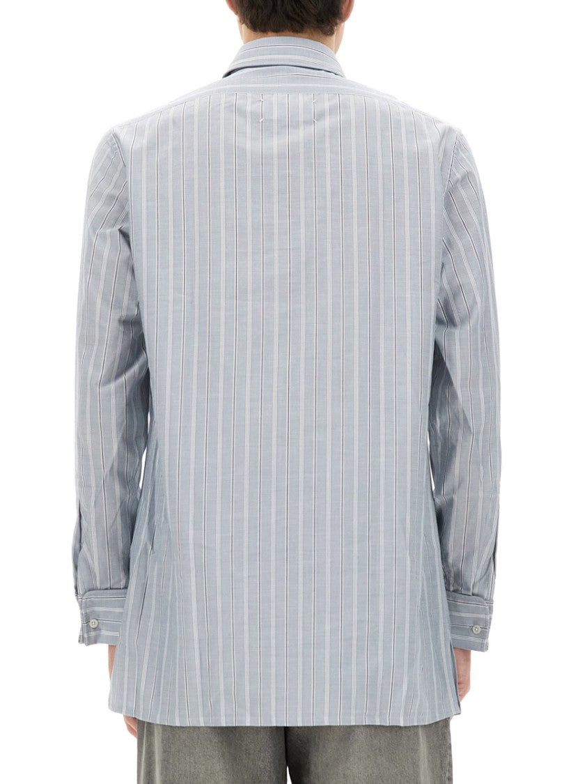 Classic Striped Button-Down Shirt In Soft Cotton